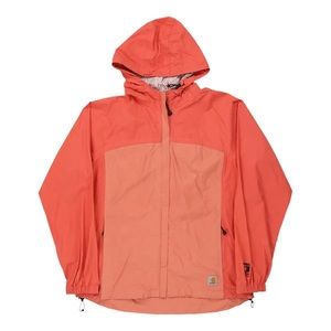 Carhartt Womens Storm Defender Rain Jacket LARGE Water Resistant Coral pink